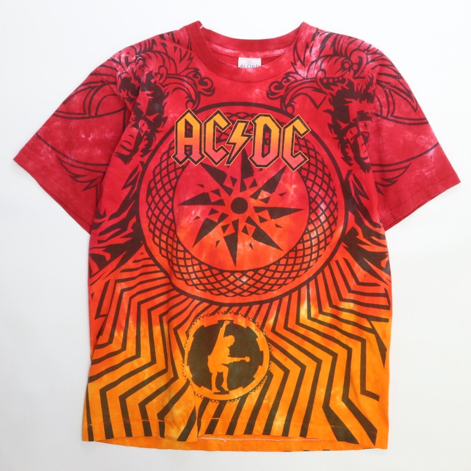 ACDC Black Ice World Tour Tie Dye T-Shirt Size Large 2009
