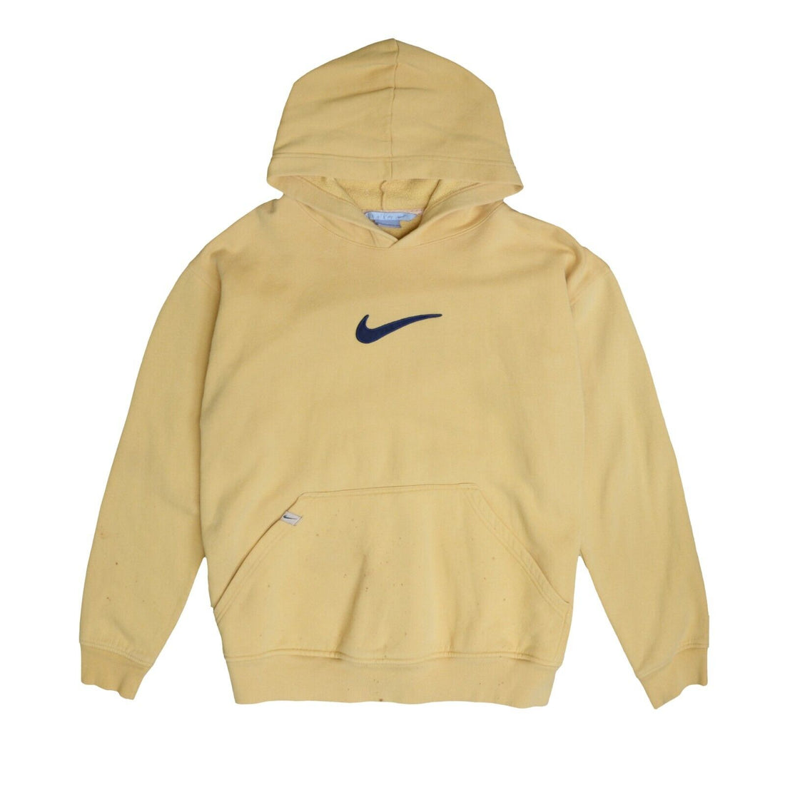 Vintage Nike Sweatshirt Hoodie Size Large Yellow Swoosh