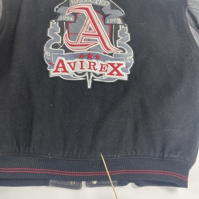 Vintage Avirex Leather Wool Varsity Jacket Size 3XL Y2K