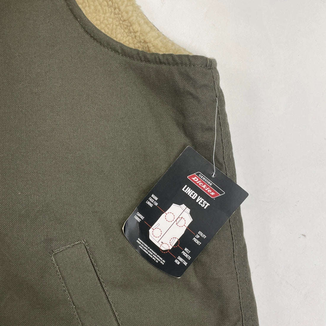 Dickies Sherpa Lined Work Vest Jacket Size 3XL NWT
