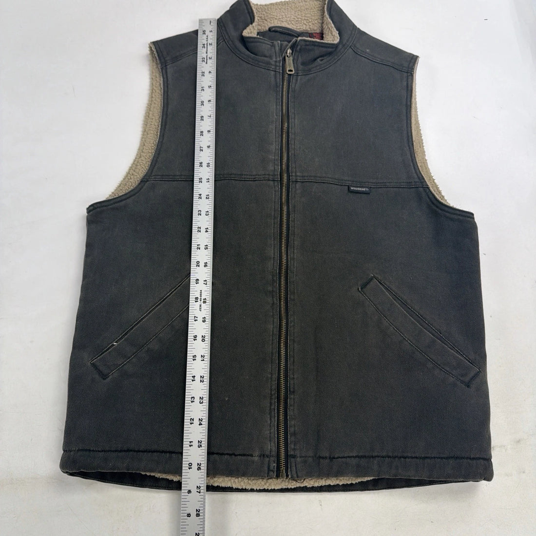 Wolverine Work Vest Jacket Size Medium Sherpa Lined