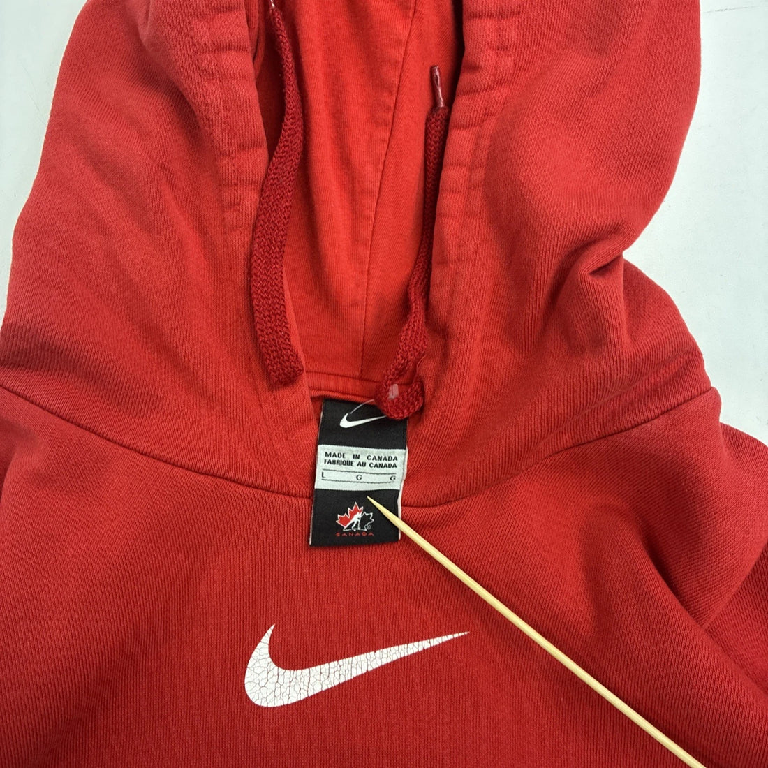 Team Canada Hockey Nike Sweatshirt Hoodie Size Large Red