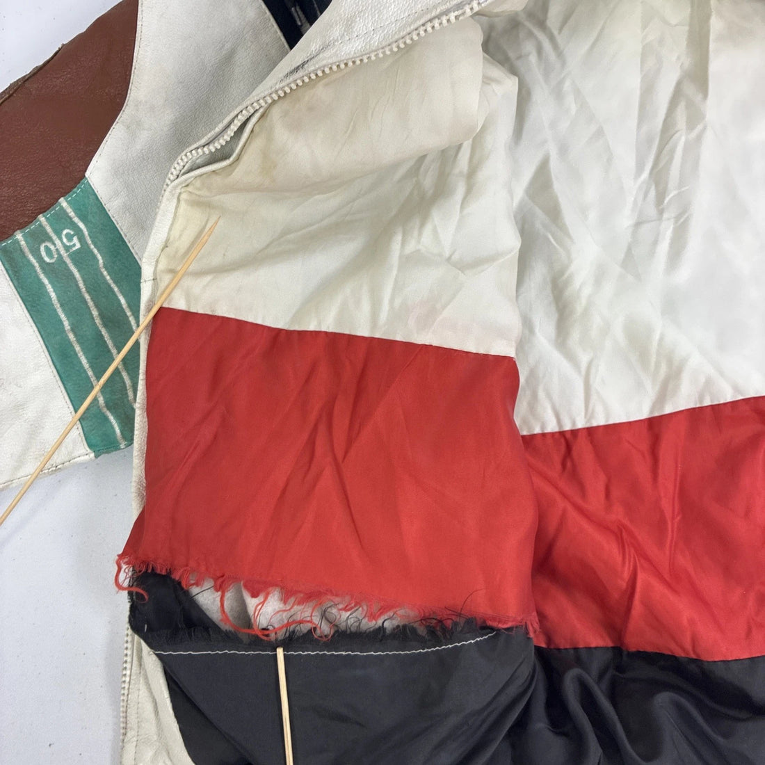Vintage Michael Hoban Wheremi Football Leather Bomber Jacket Size XL Hooded