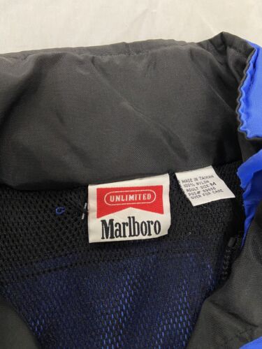 Vintage Marlboro Unlimited Windbreaker Light Jacket Size Medium Cigarette 90s