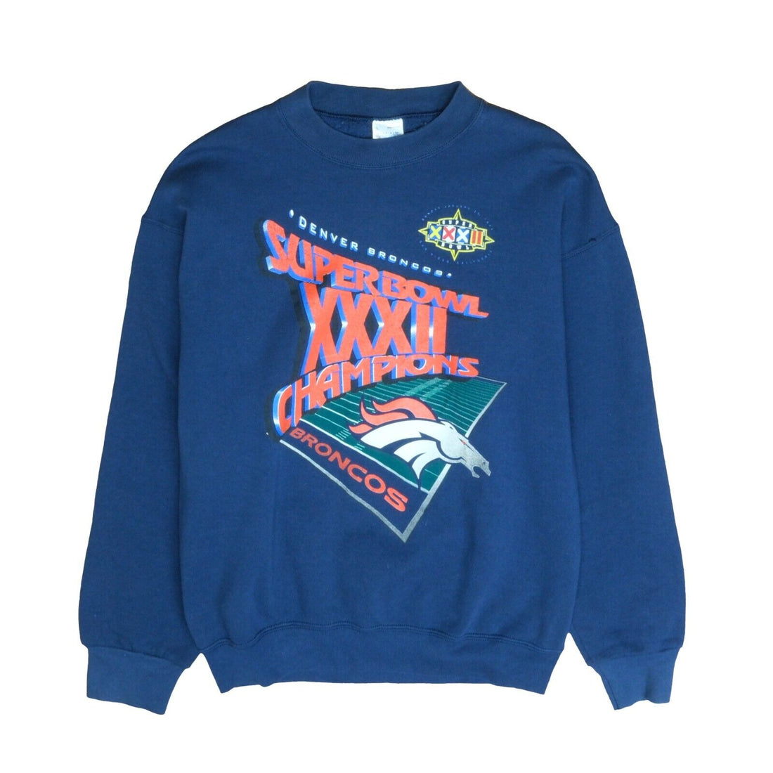 Vintage Denver Broncos Super Bowl XXXII Champions Sweatshirt Size Larg –  Throwback Vault