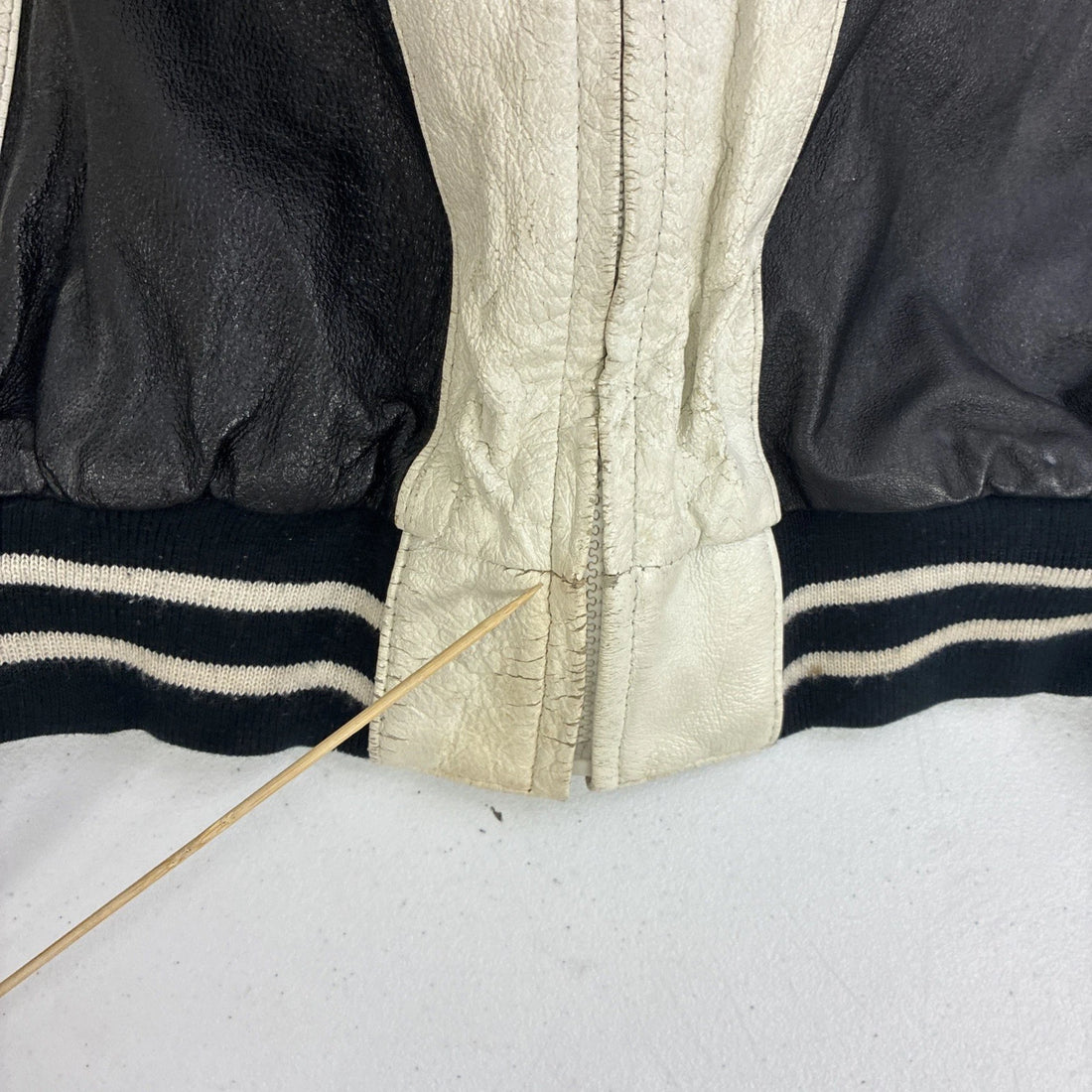 Vintage Michael Hoban Wheremi Football Leather Bomber Jacket Size XL Hooded