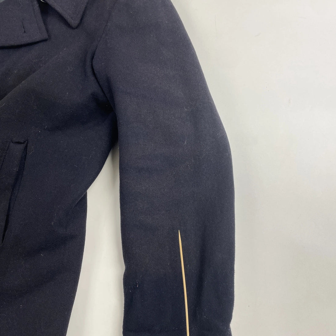 Alpha Industries Wool Pea Coat Jacket Size XL Blue