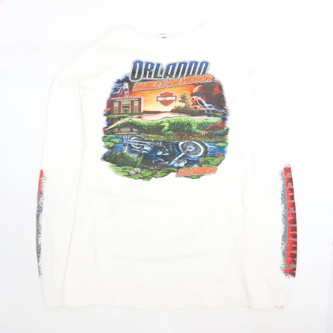 Harley Davidson Motorcycles Orlando Long Sleeve T-Shirt Size 2XL