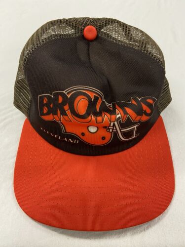 Vintage Cleveland Browns New Era Mesh Trucker Snapback Hat OSFA NFL