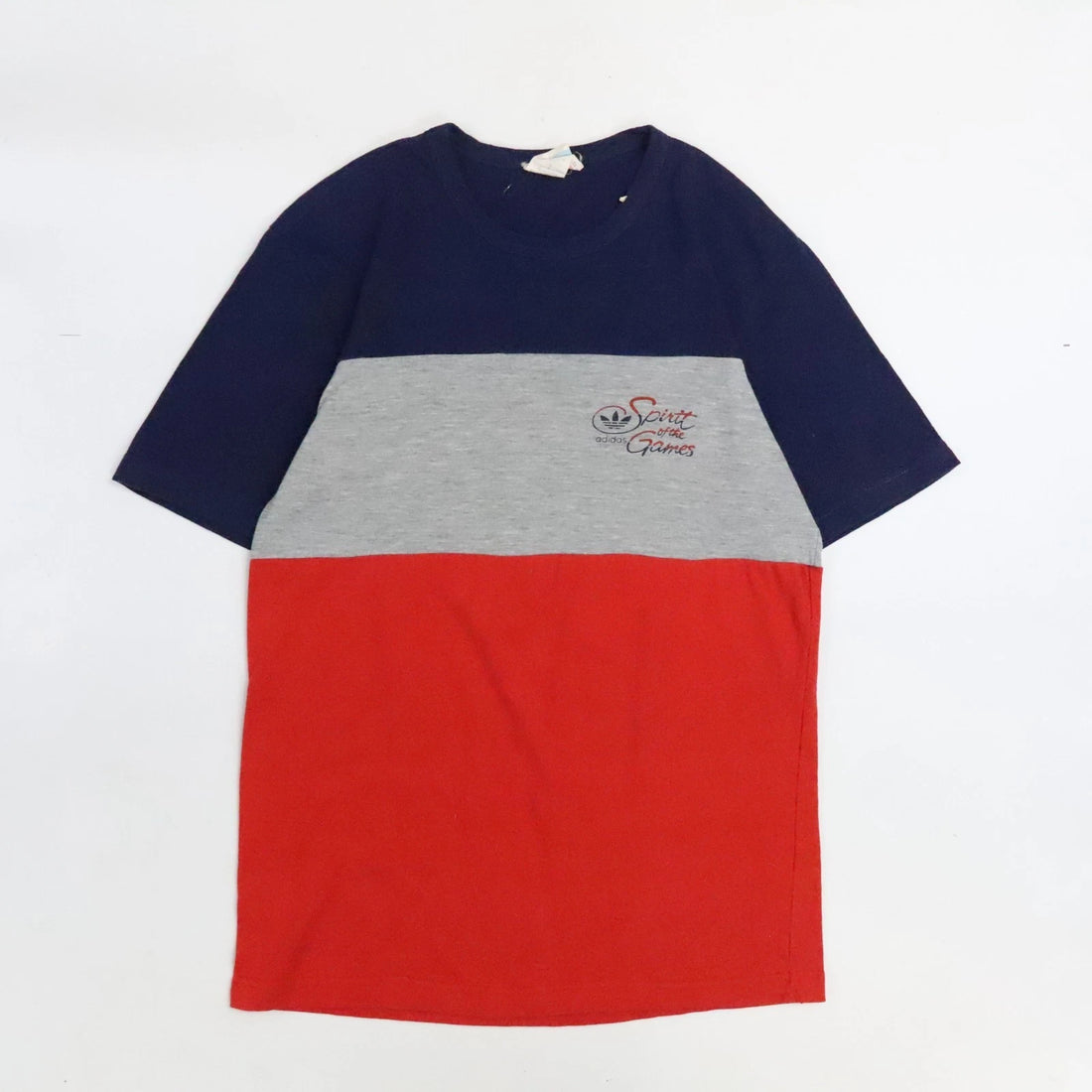 Vintage Adidas Trefoil Spirit Of The Games T-Shirt Size Medium 80s 90s