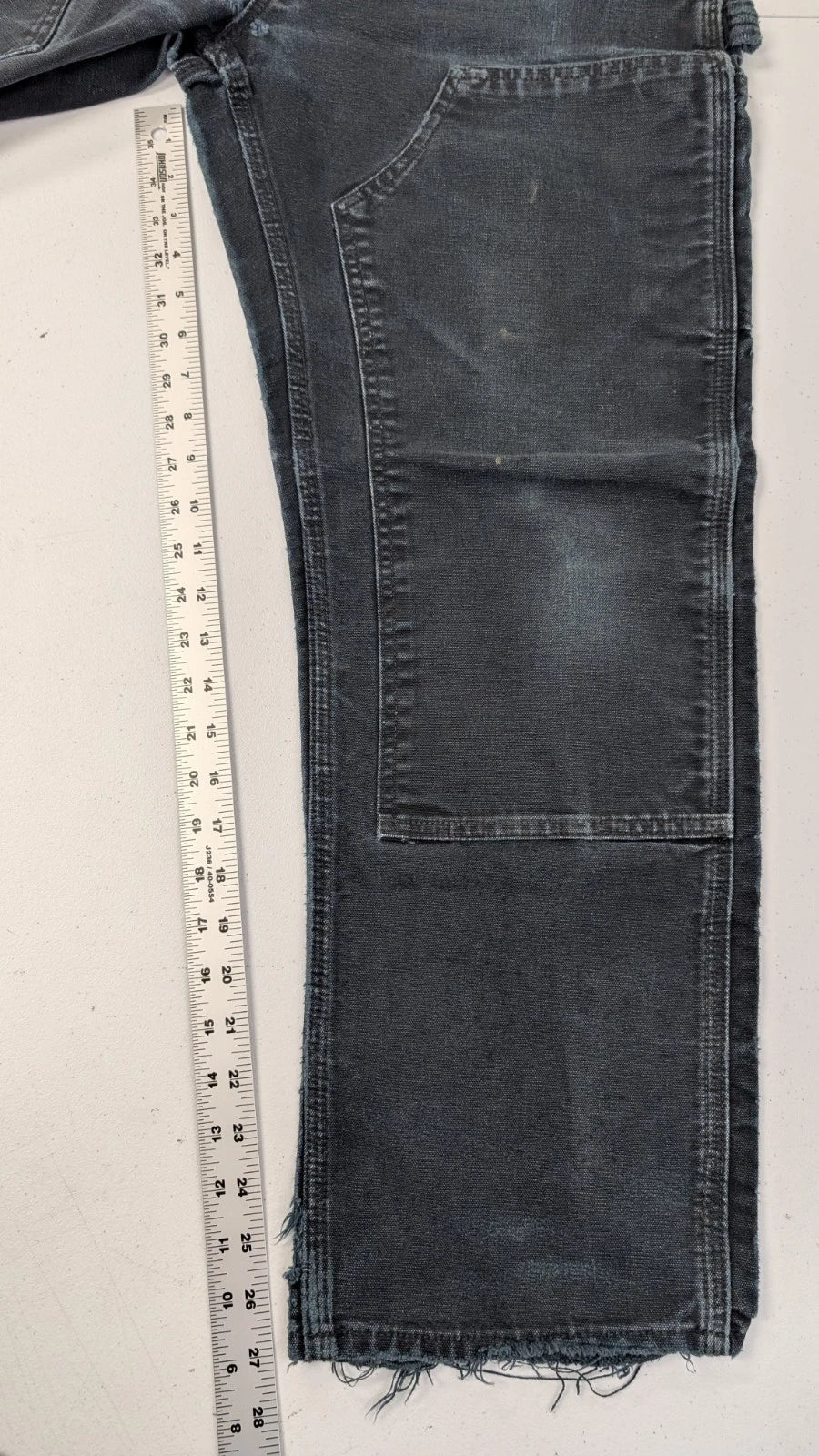 Carhartt Canvas Carpenter Double Knee Work Pants 32 X 30 Distressed B01 BLK