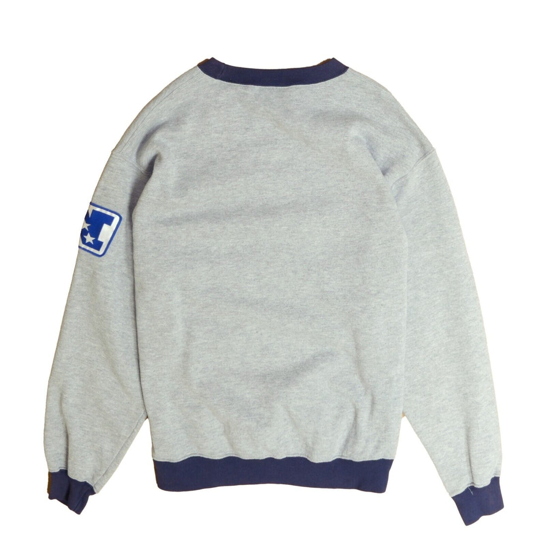 Embroidered Cowboys Sweater Grey