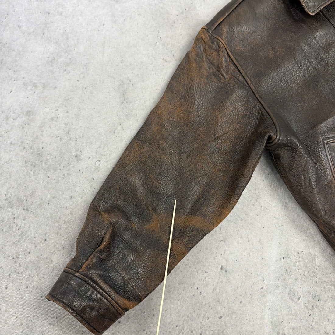 Vintage Hunt Club Leather Bomber Jacket Size Large