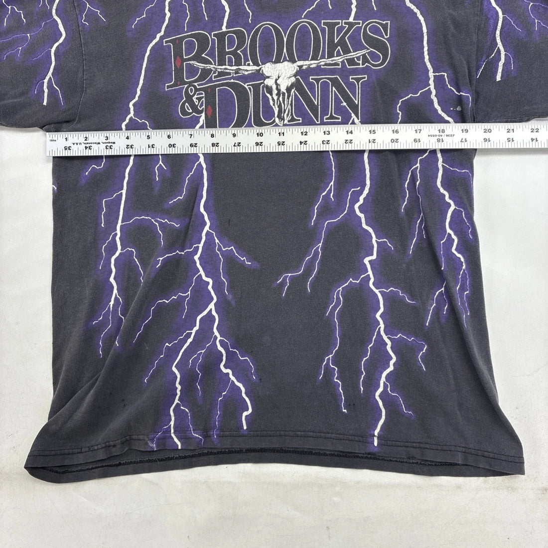 Vintage Brooks & Dunn Electric Rodeo Lightning Thunder T-Shirt Large Country 90s