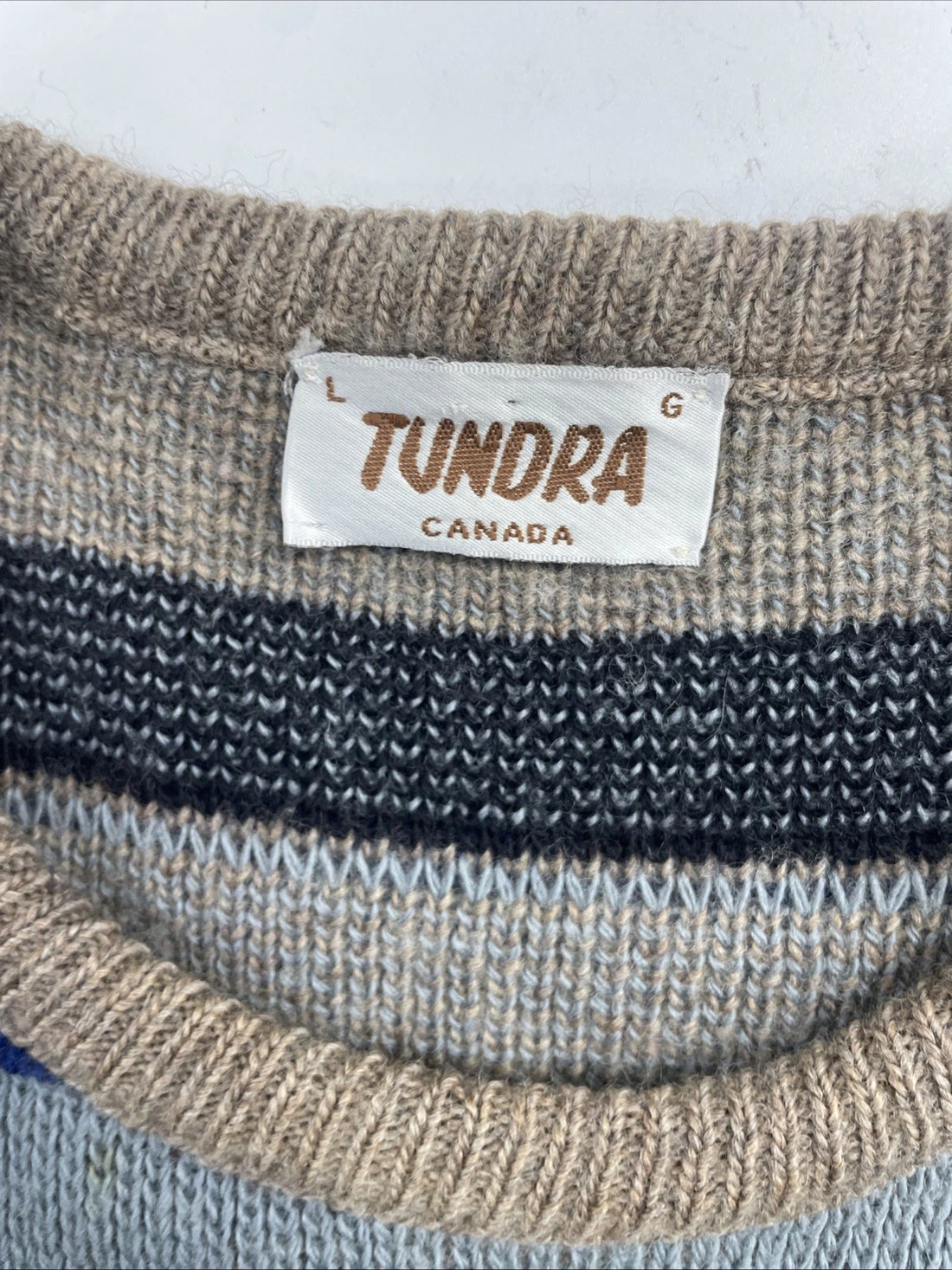 Vintage Tundra Canada Wool Knit Sweater Size Large