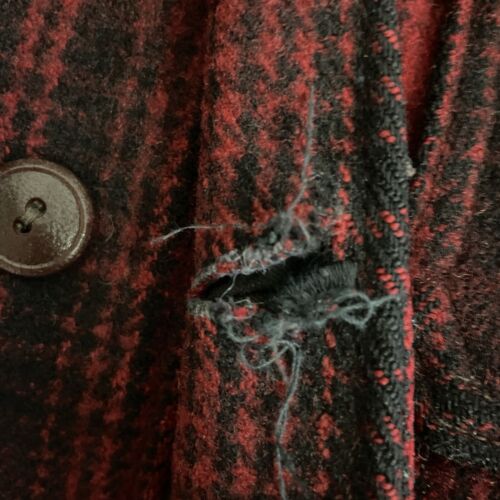 Vintage Woolrich Mackinaw Hunting Wool Coat Jacket Size 44 Plaid