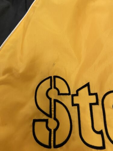 Pittsburgh Steelers Windbreaker Jacket Size Large Yellow NFL