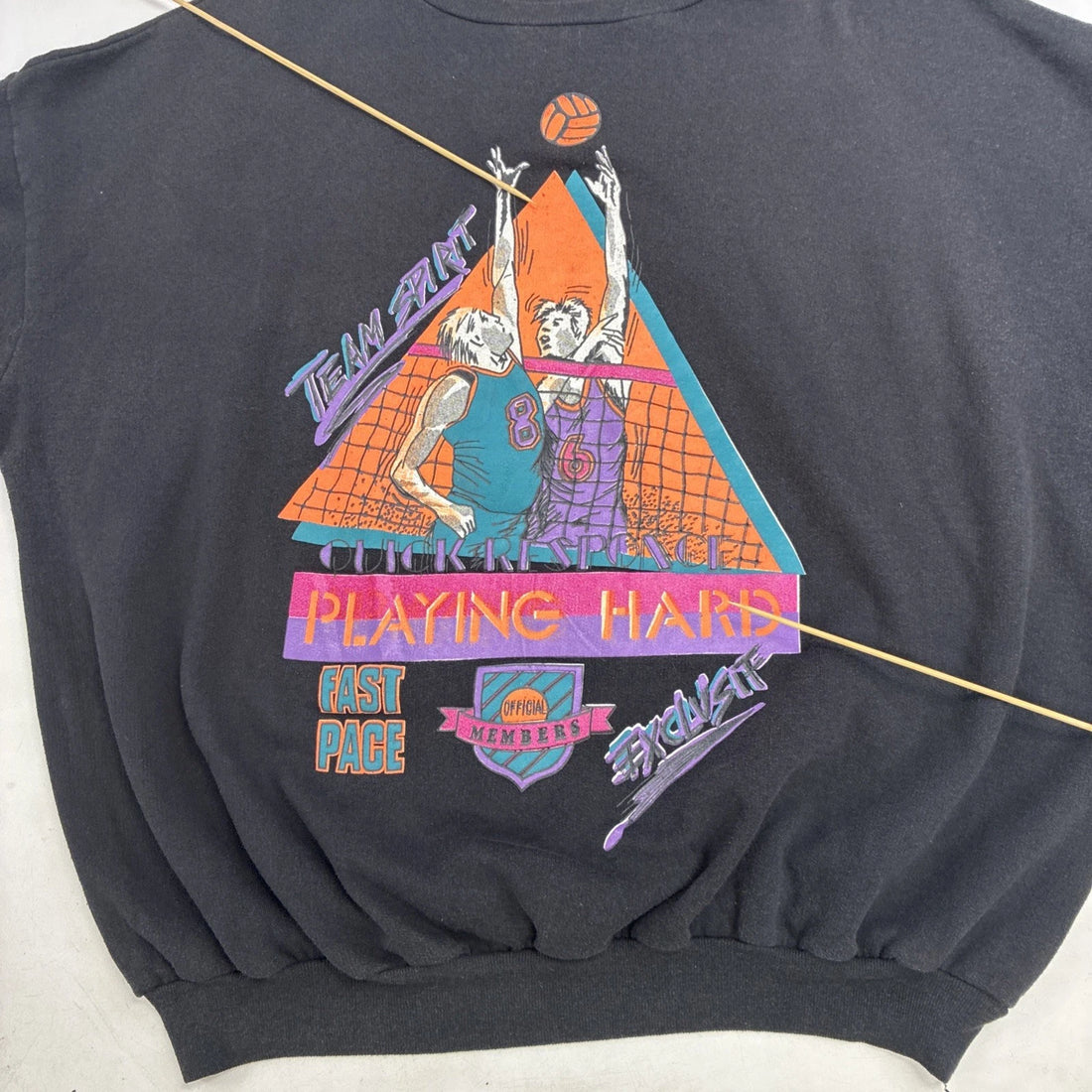 Vintage Team Spirit Beach Volleyball Crewneck Sweatshirt Size XL 90s