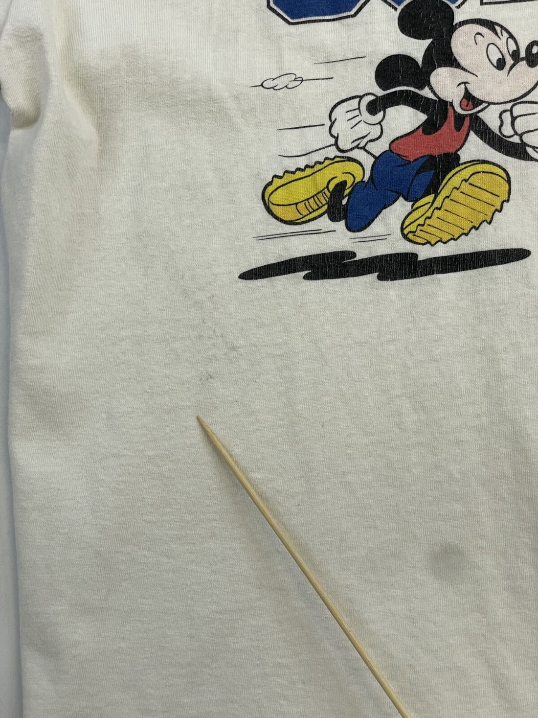 Vintage Mickey Mouse Running Team USA Olympics Disney Ringer T-Shirt XL 1984 80s