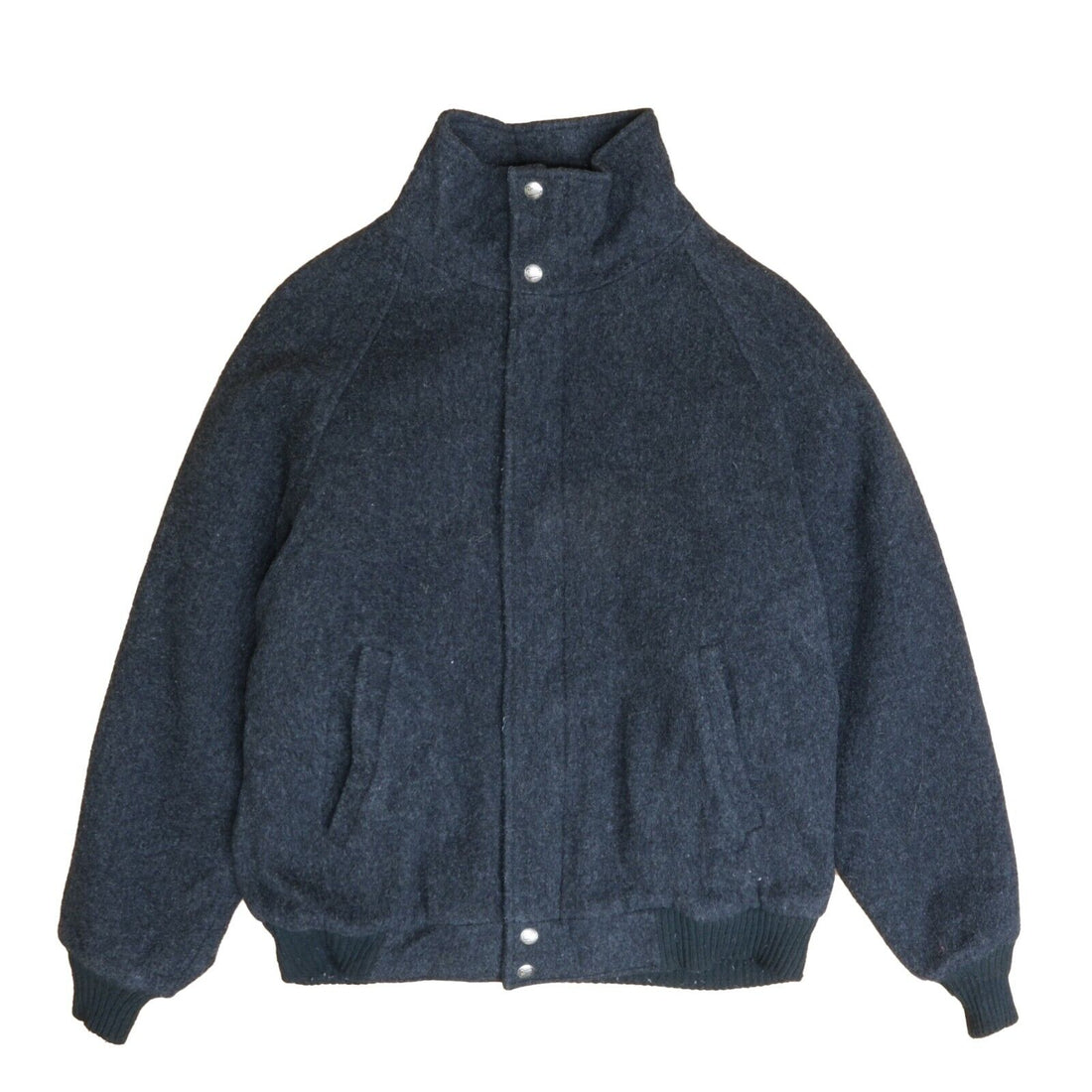 Vintage Woolrich Wool Bomber Jacket Size Medium Gray Sherpa Lined