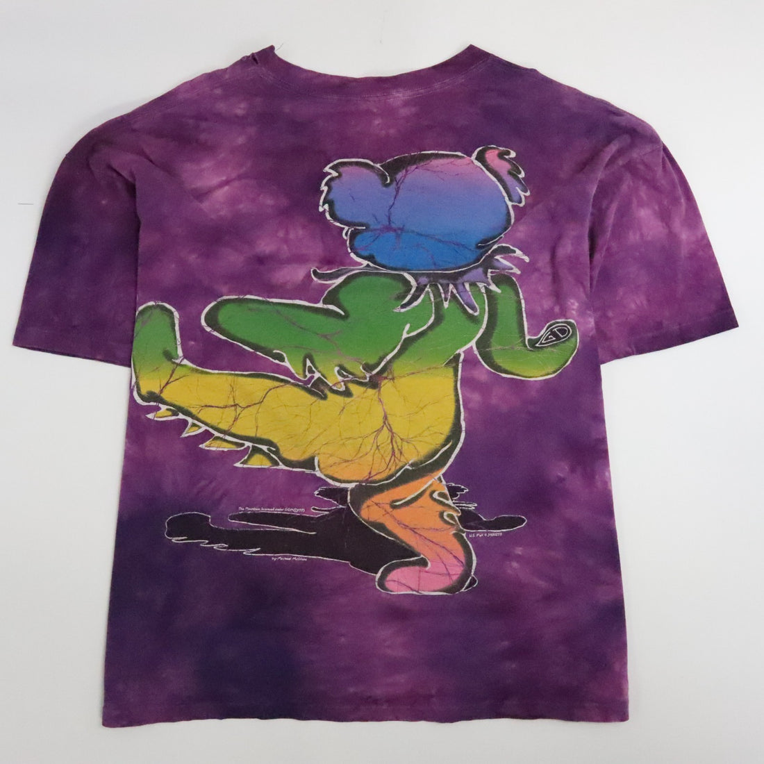 Vintage Grateful Dead Bear Tie Dye T-Shirt Size 2XL Double Sided 1995 90s