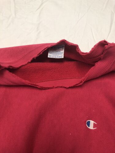 Vintage Champion Reverse Weave Blank Sweatshirt Crewneck 2XL Pink Distressed 90s