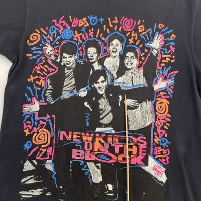 Vintage New Kids On The Block Backstage Pass T-Shirt Size Medium 90s