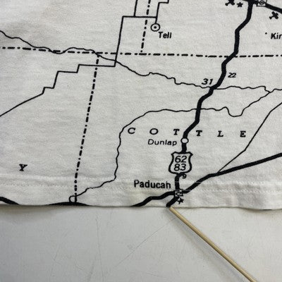 Vintage Route 66 Get Your Kicks Map T-Shirt Size 2XL All Over Print