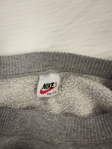 Vintage Nike Sweatshirt Crewneck Size 2XL Gray Embroidered Swoosh 90s