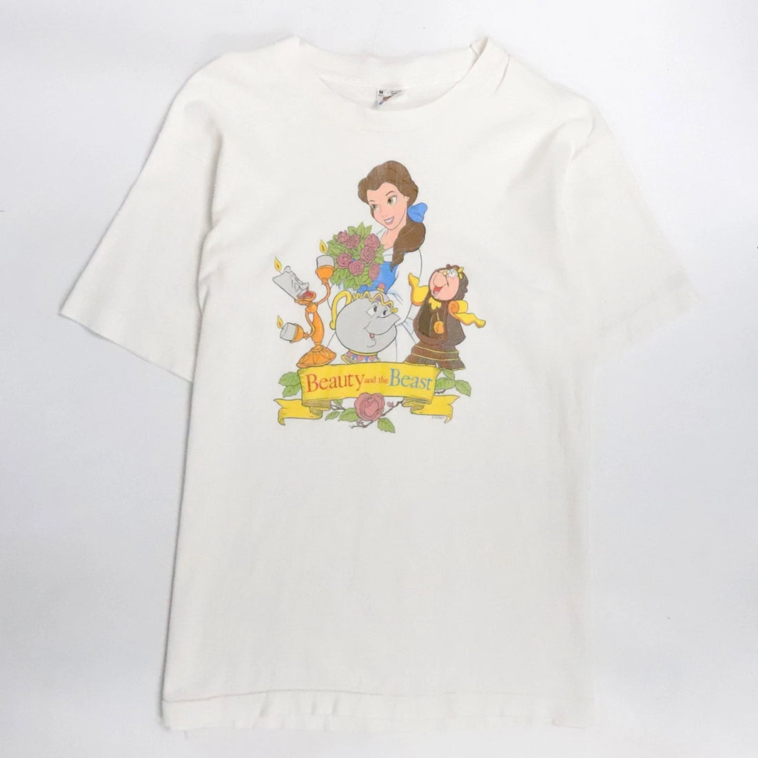 Vintage Beauty And The Beast Disney T-Shirt Size Medium 90s