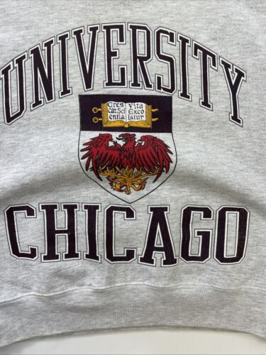 Vintage University Of Chicago Crest Sweatshirt Crewneck Size Large NCAA