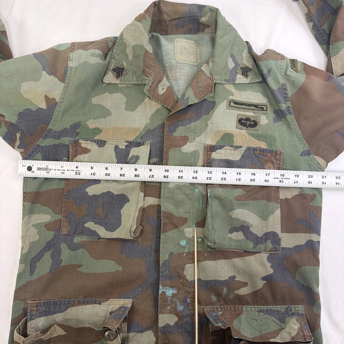 Military Woodland Camo Field Jacket Size Small Long