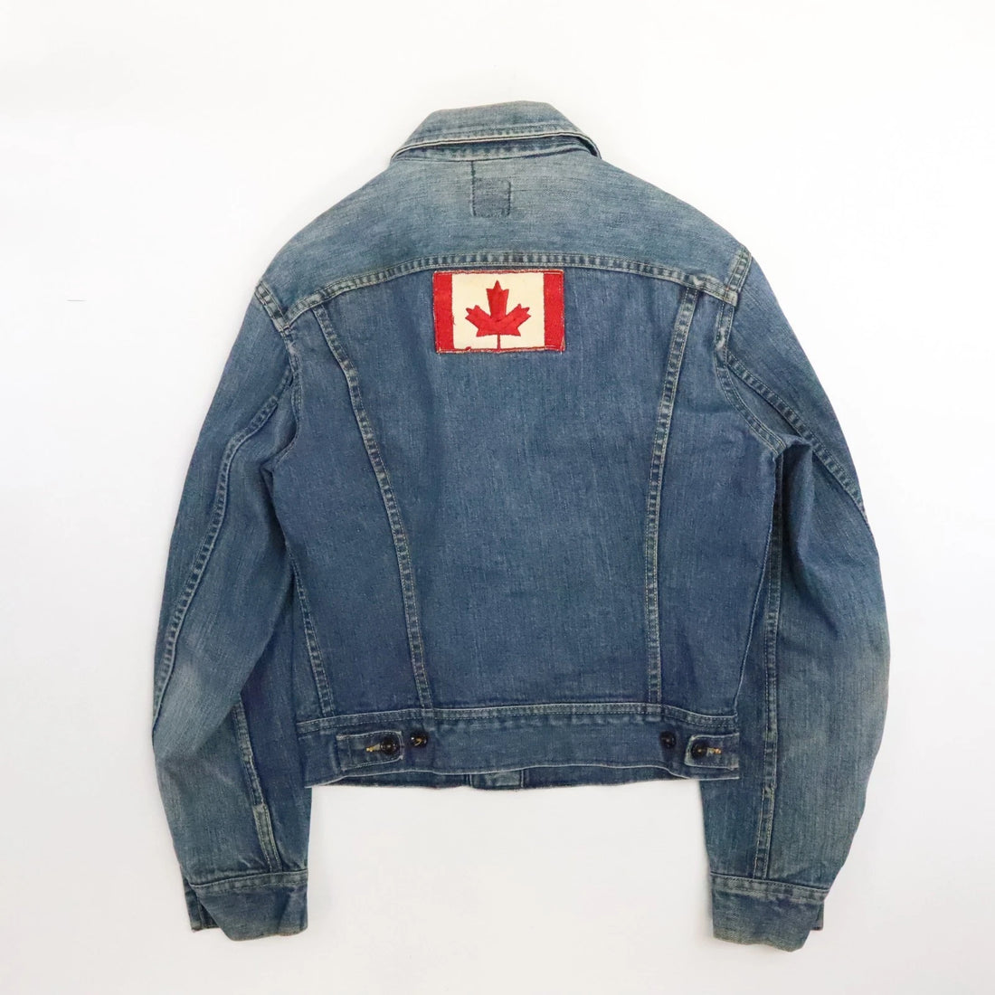 Vintage Lee Sanforized Denim Jacket Small PATD-153438 Montreal Canada Patch 70s
