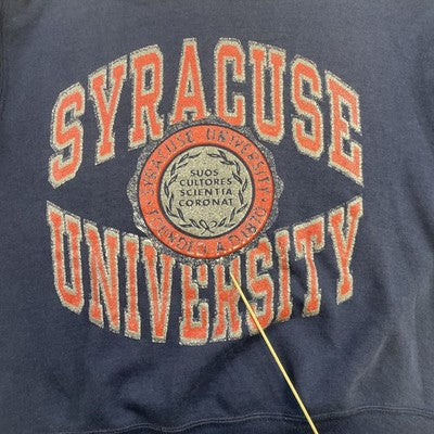 Vintage Syracuse Orange Crest Champion Crewneck Sweatshirt Large 80s NCAA