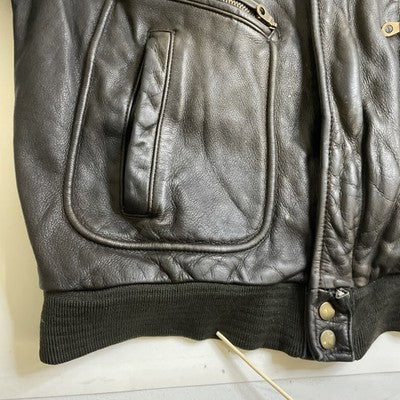 Vintage Alfred Leather Bomber Jacket Size Large