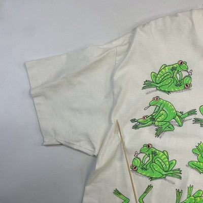 Vintage Frog Sex Positions T-Shirt Size XL All Over Print 90s