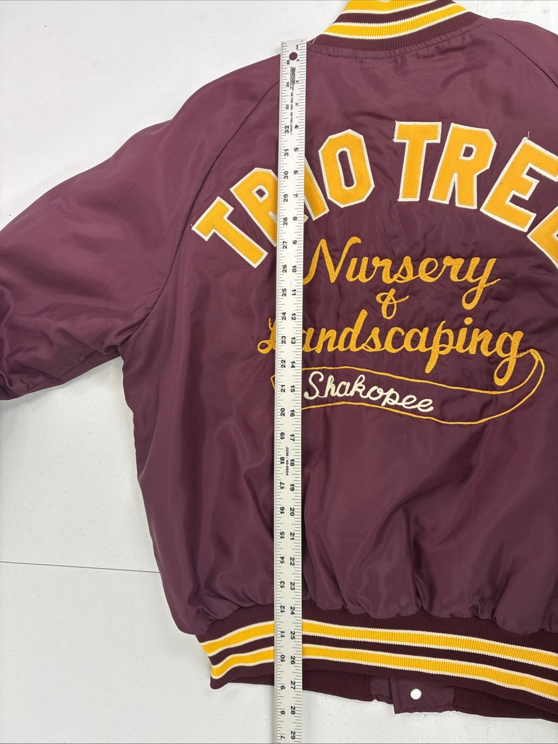 Vintage Trio Tree Nursery & Landscaping Bomber Jacket Size Large Butwin