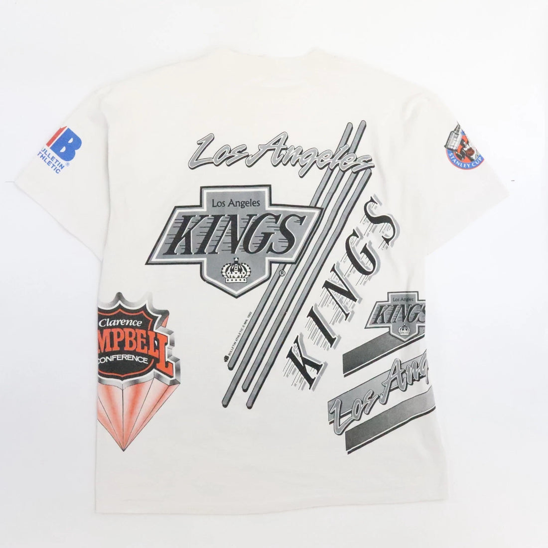 Vintage Los Angeles Kings Bulletin Athletic T-Shirt XL All Over Print 90s NHL