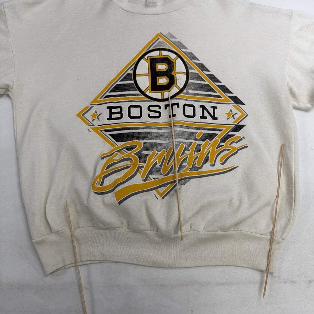 Vintage Boston Bruins Bulletin Sweatshirt Crewneck Size Large 90s NHL