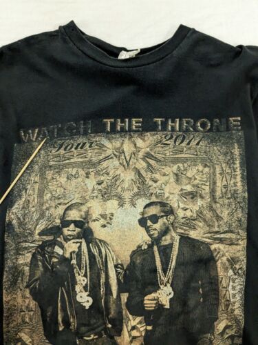 Kanye West Jay-Z Watch The Throne Tour T-Shirt Size Medium Rap Hip Hop Tee