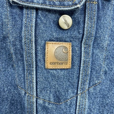 Carhartt Denim Trucker Work Jacket Size 3XL Tall J12 DST