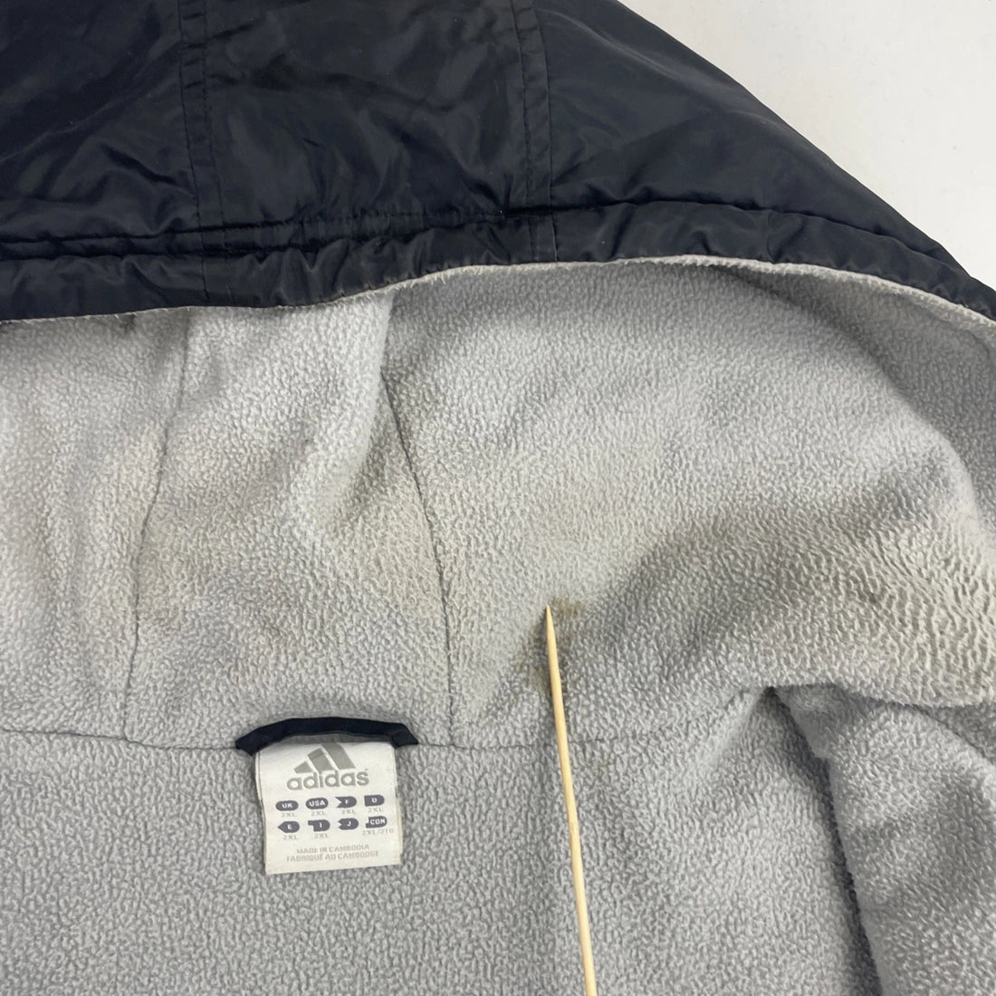Vintage Adidas Puffer Jacket Size 2XL Fleece Lined