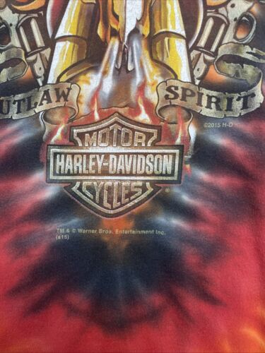 Harley Davidson Motorcycles Yosemite Sam Tie Dye T-Shirt Size Large Looney Tunes