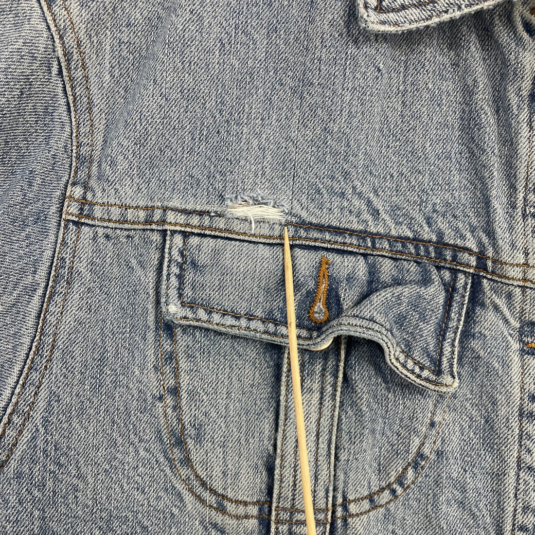 Vintage Banana Republic Denim Trucker Jacket Size Medium Plaid Lined