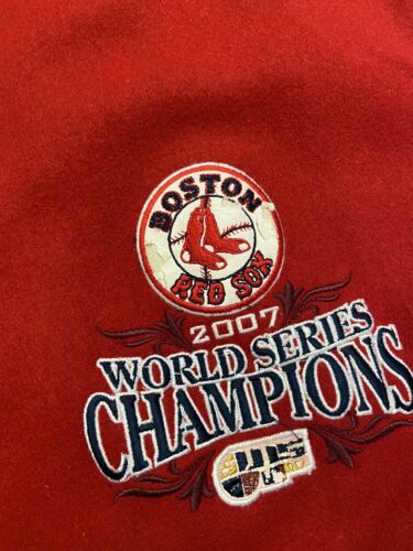 Boston Red Sox World Series Champs Leather Wool Varsity Jacket Size 2XL 2007 MLB