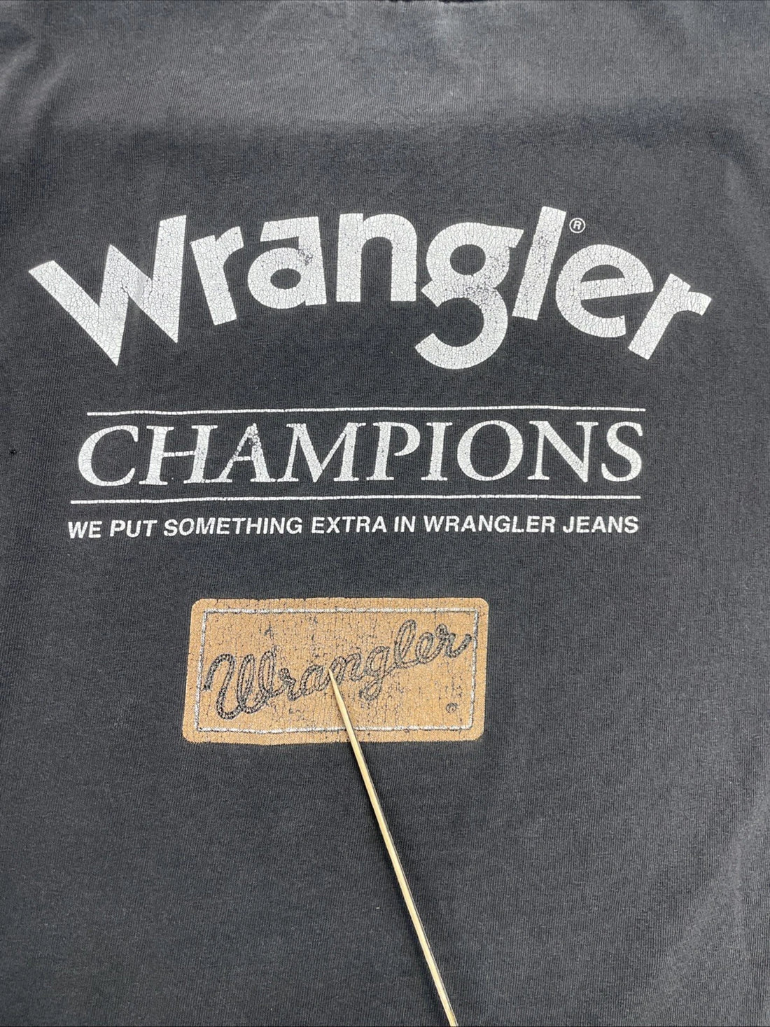 Vintage Wrangler T-Shirt Size XL Black