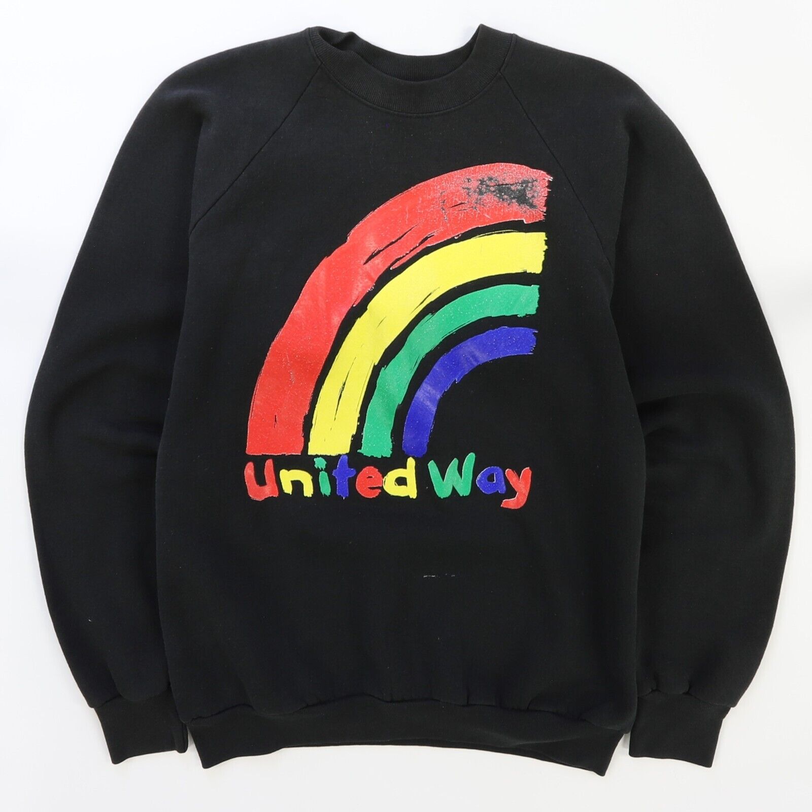 Vintage United Way Rainbow Crewneck Sweatshirt Size XL 90s Throwback Vault