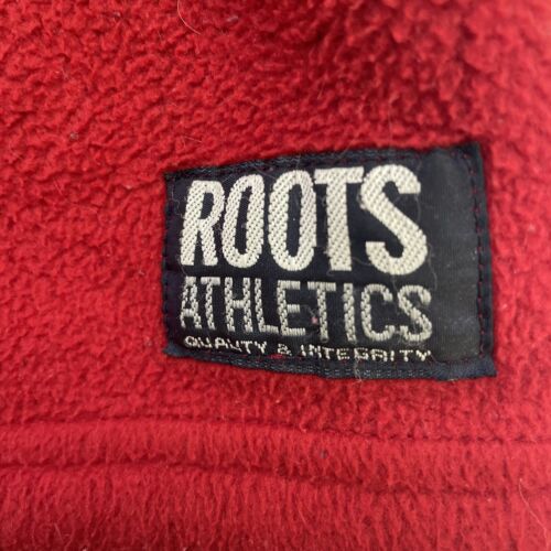 Vintage Roots Athletics Canada Fleece Jacket Size Large Red