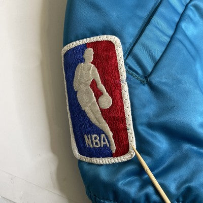 Vintage Charlotte Hornets Starter Satin Bomber Jacket Size Large NBA