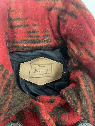 Vintage Woolrich Wool Coat Jacket Size Medium Western Navajo Aztec